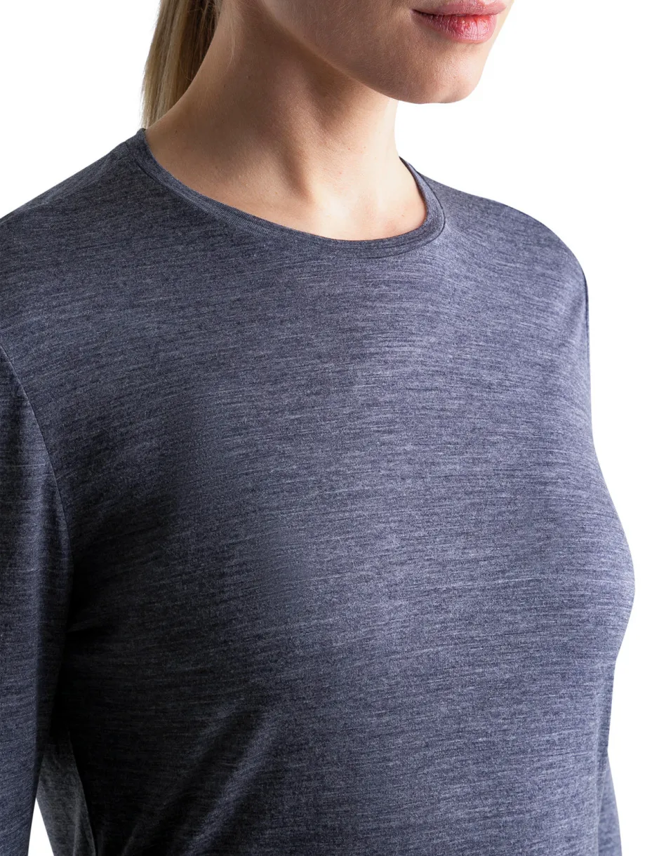 Icebreaker Women&#x27;s Merino 125 Cool-Lite™ Sphere III Long Sleeve Tee Midnight Navy Heather | Buy Icebreaker Women&#x27;s Merino 125 Cool-Lite™ Sphere III Long Sleeve Tee Midnight Navy Heather here | Outnorth