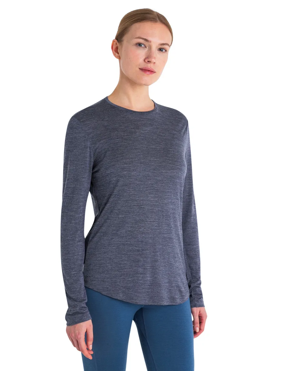 Icebreaker Women&#x27;s Merino 125 Cool-Lite™ Sphere III Long Sleeve Tee Midnight Navy Heather | Buy Icebreaker Women&#x27;s Merino 125 Cool-Lite™ Sphere III Long Sleeve Tee Midnight Navy Heather here | Outnorth