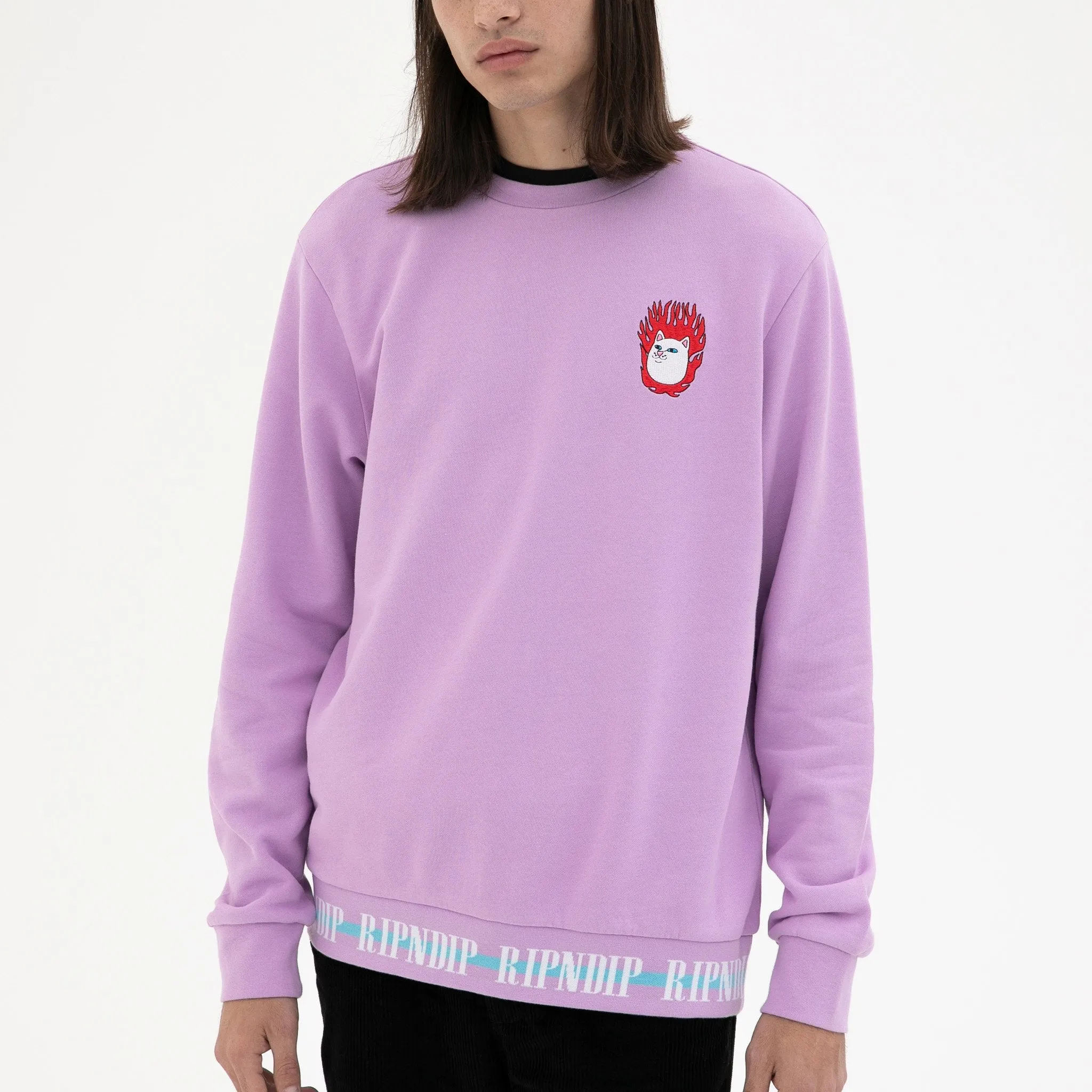 Womens Premium Lavender Crewneck Sweater - Ignite Collection