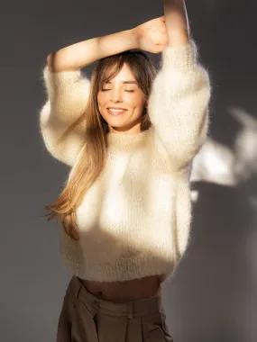 Ivory Mohair and Organic Wool Sweater