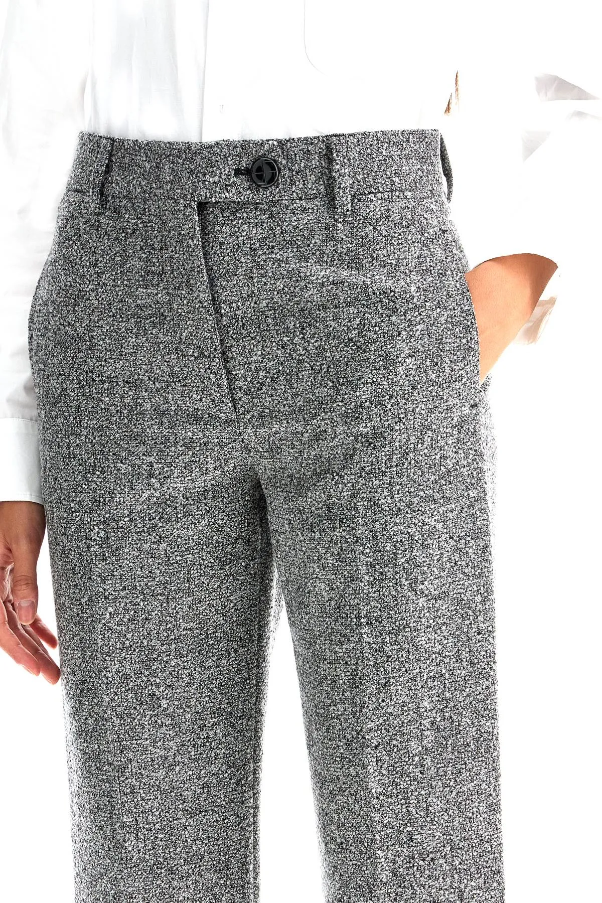 'koru nana virgin wool trousers PPT01 KOR BLACK WHITE