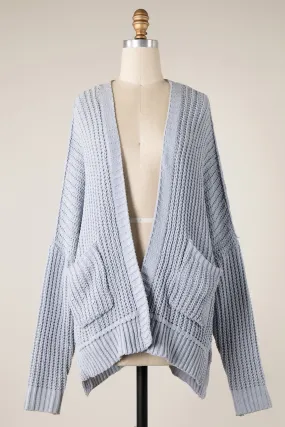 LONG SLEEVE CABLE KNIT CARDIGAN 1 PACK