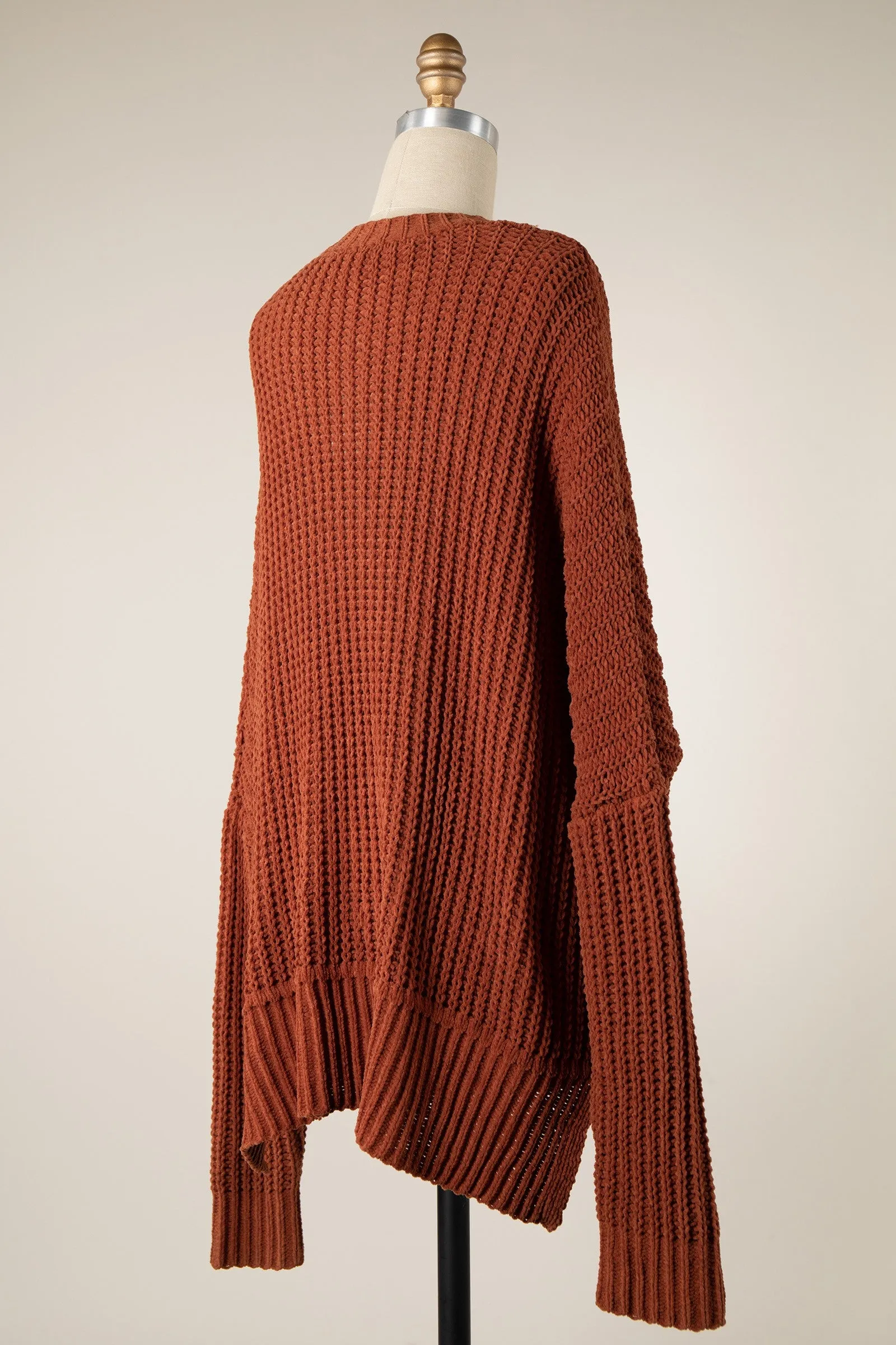 LONG SLEEVE CABLE KNIT CARDIGAN 1 PACK