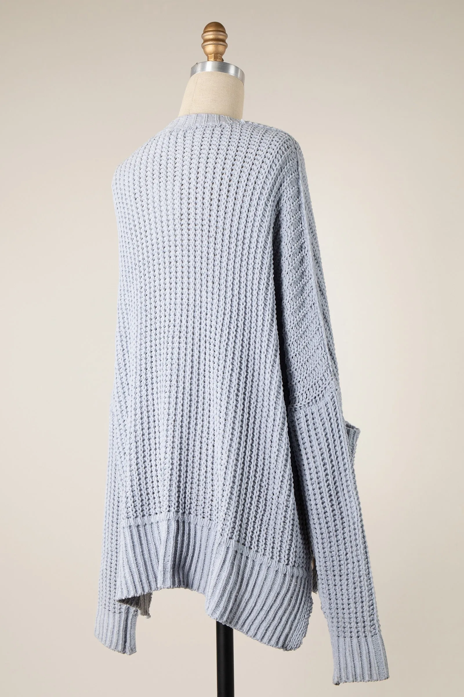 LONG SLEEVE CABLE KNIT CARDIGAN 1 PACK