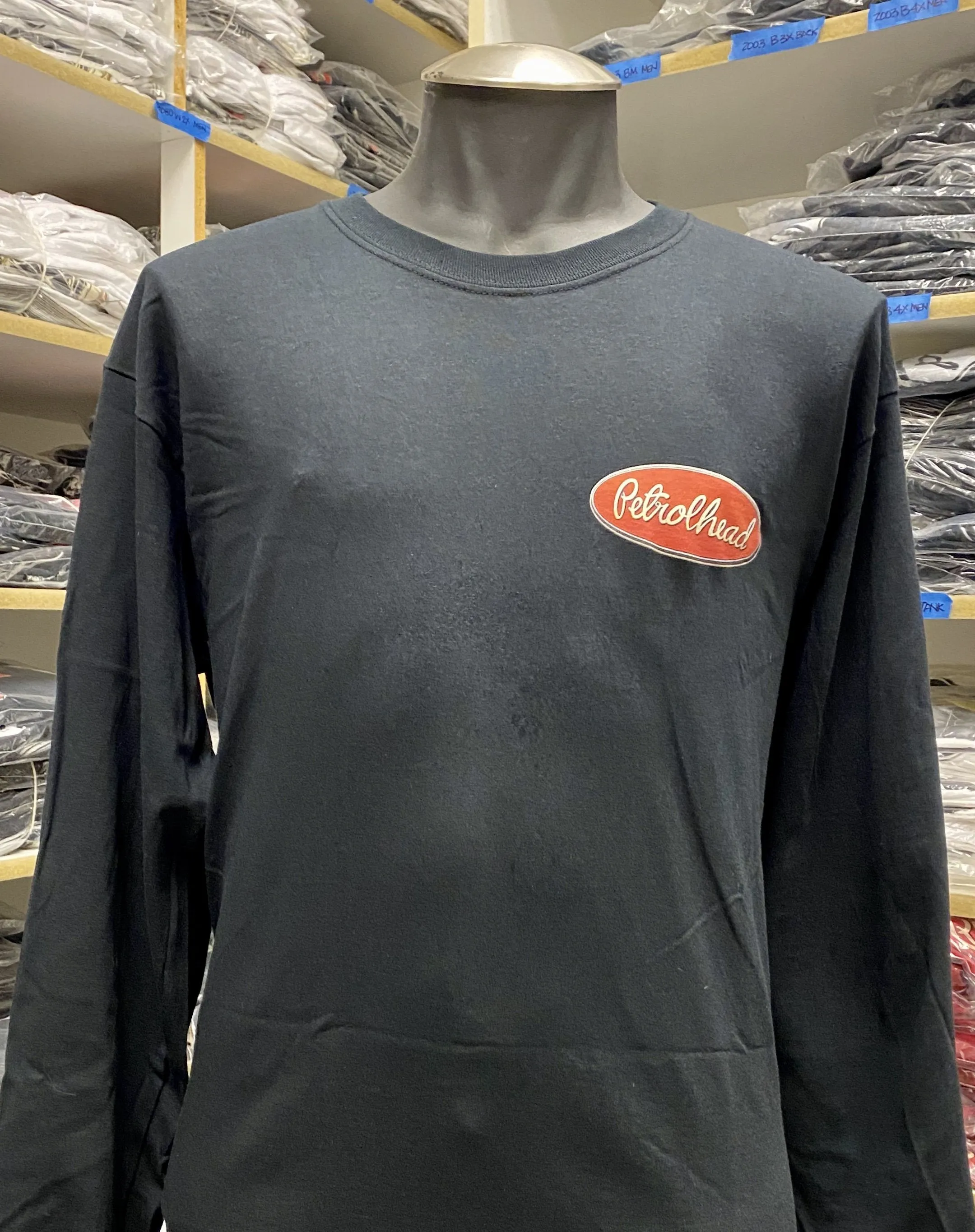 Men's Black Long Sleeve Petrolhead Diver's Tee