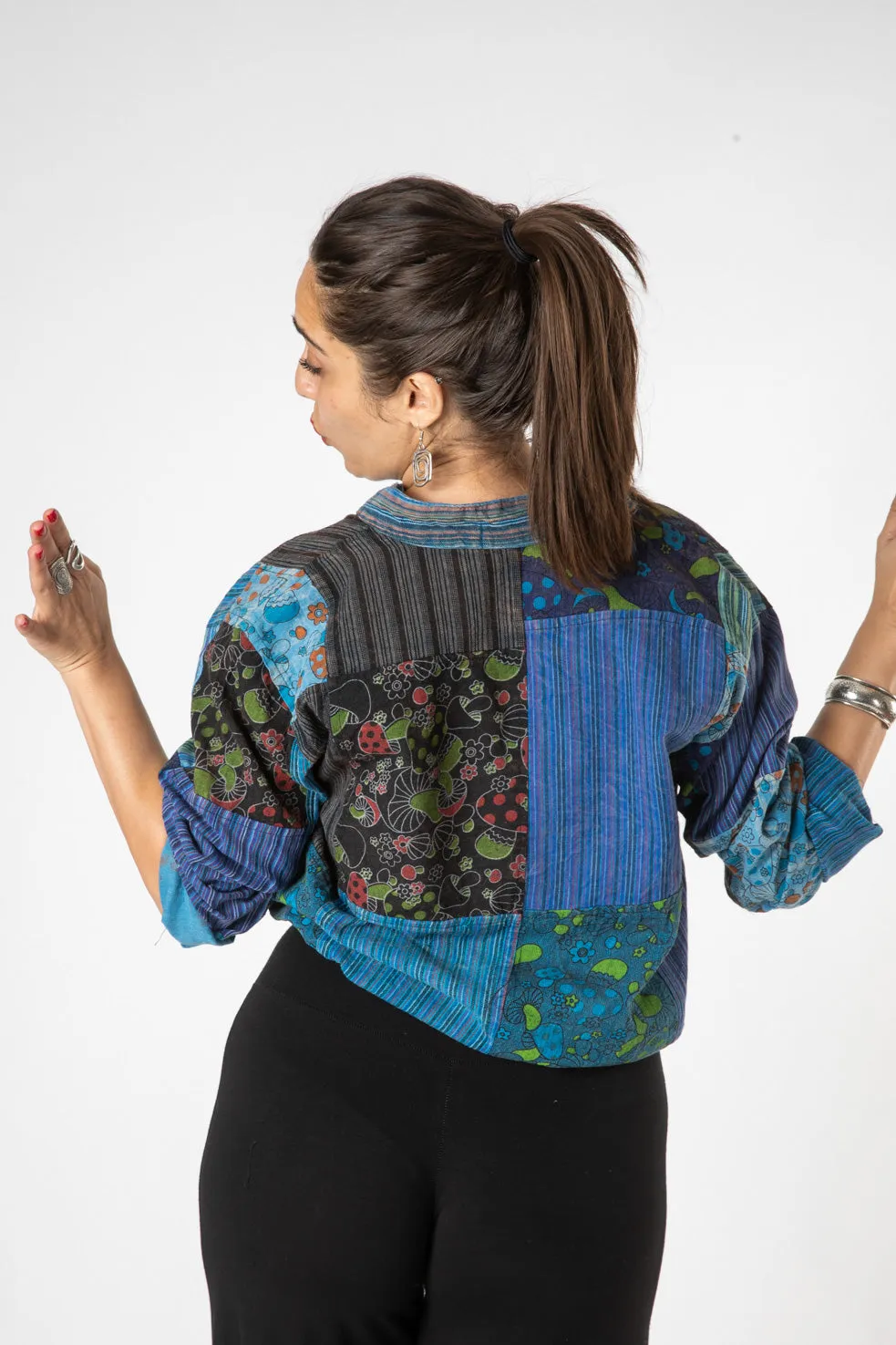 Patchwork Unisex Mushroom Shirt