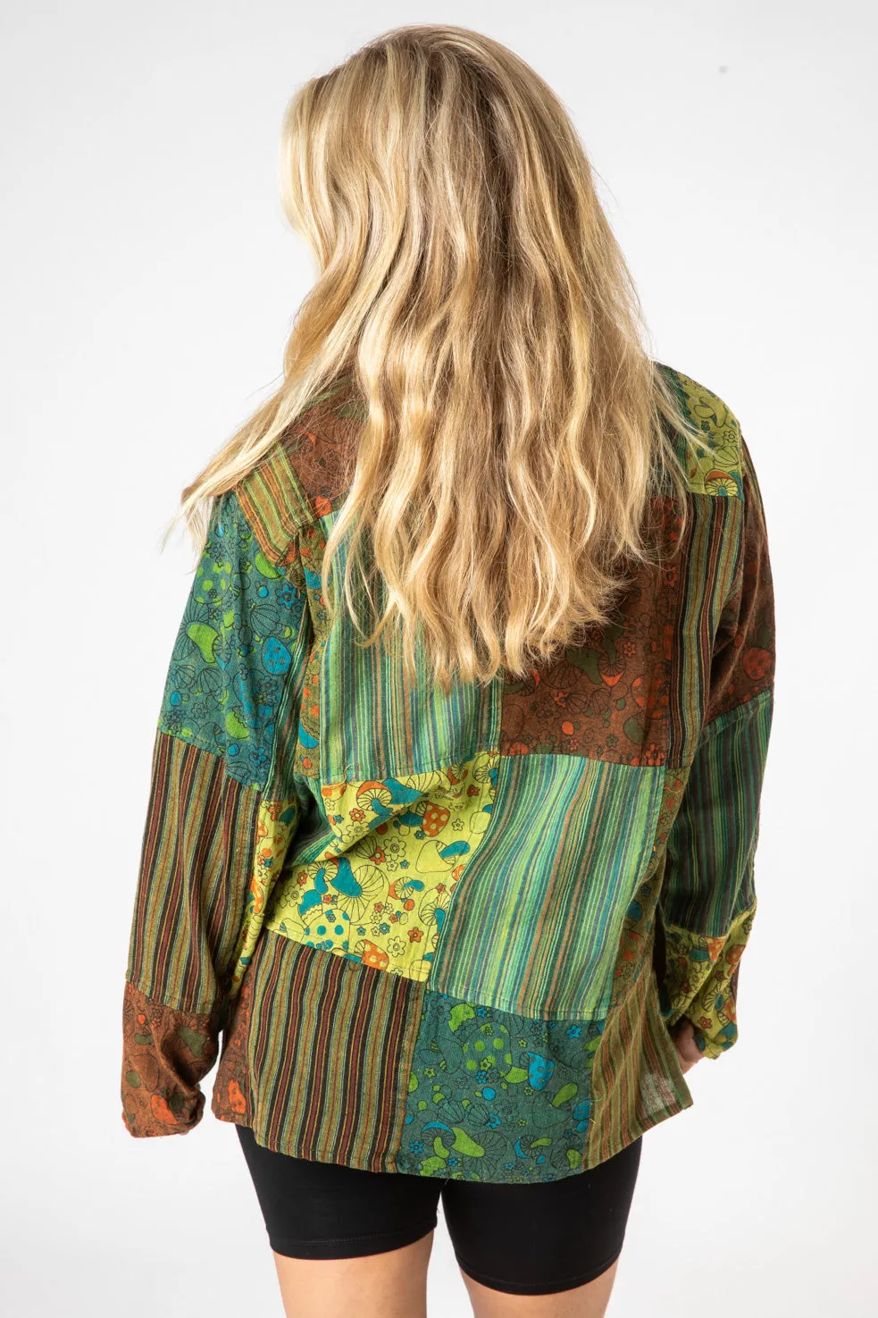 Patchwork Unisex Mushroom Shirt