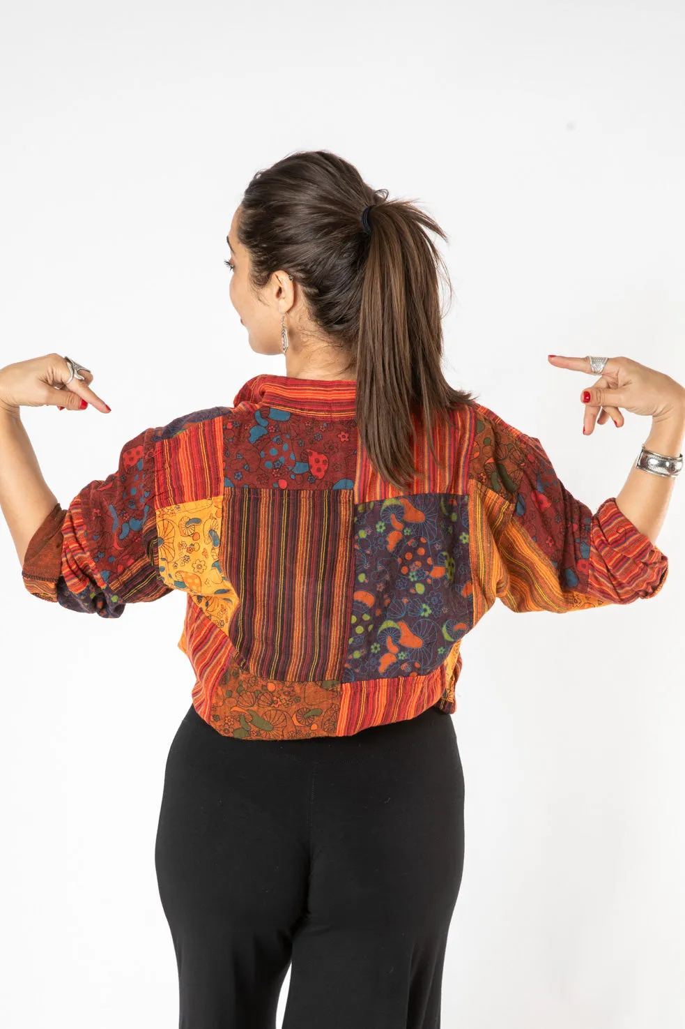 Patchwork Unisex Mushroom Shirt