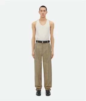 Certainly! The optimized title for this e-commerce product would be: Classic Prince of Wales Wool Trousers for Men