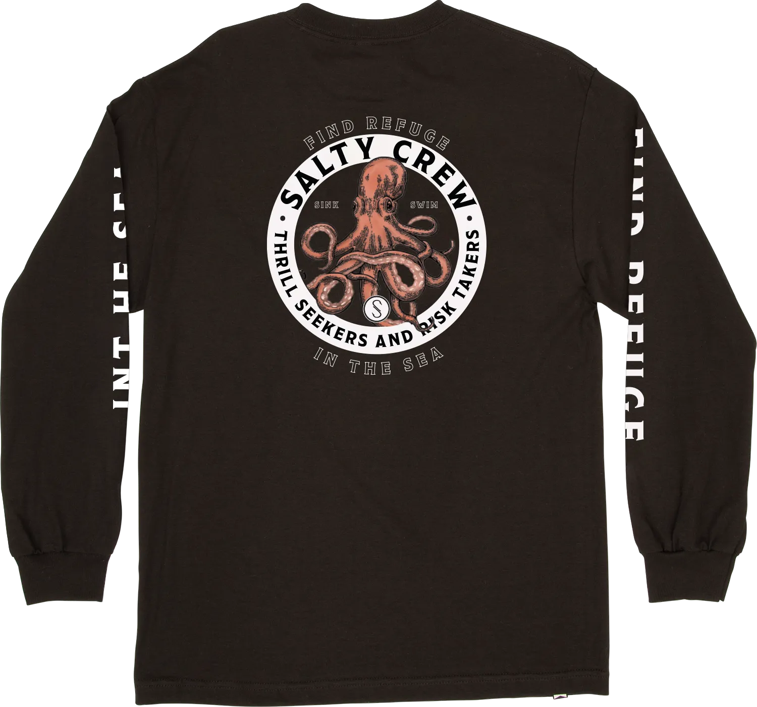 Salty Crew Men&#x27;s Deep Reach Long Sleeve Standard Tee Black | Buy Salty Crew Men&#x27;s Deep Reach Long Sleeve Standard Tee Black here | Outnorth