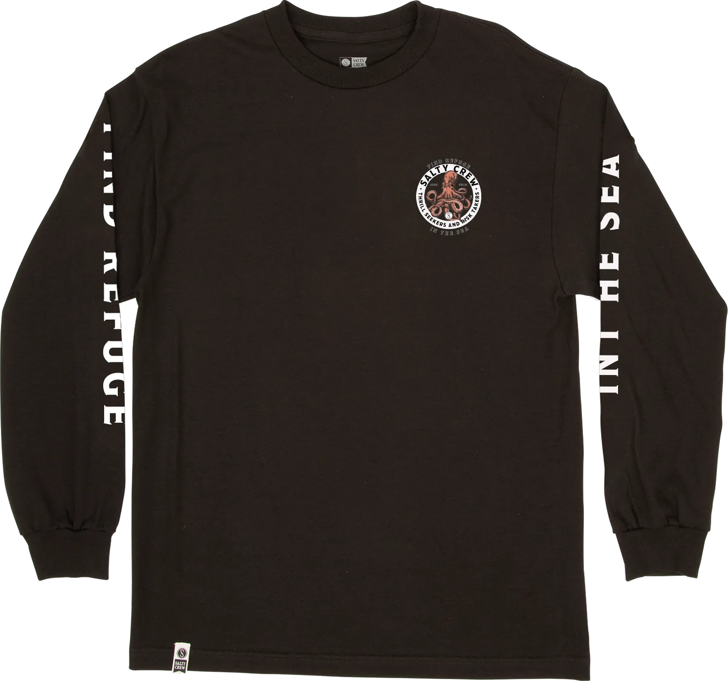Salty Crew Men&#x27;s Deep Reach Long Sleeve Standard Tee Black | Buy Salty Crew Men&#x27;s Deep Reach Long Sleeve Standard Tee Black here | Outnorth