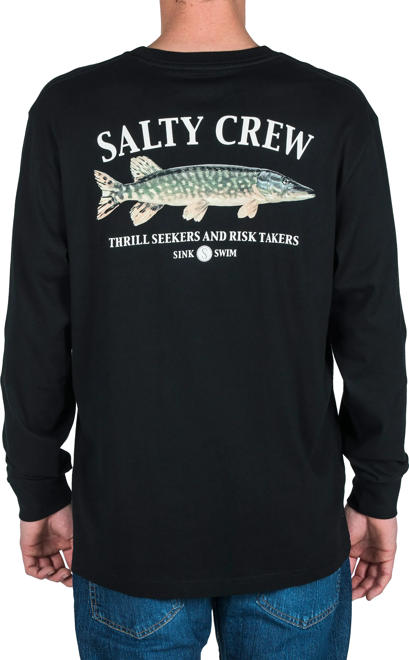 Salty Crew Men&#x27;s Euro Pike Premium Long-Sleeve Tee Black | Buy Salty Crew Men&#x27;s Euro Pike Premium Long-Sleeve Tee Black here | Outnorth