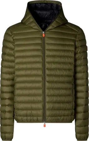 Save the Duck Men&#x27;s Animal Free Hooded Puffer Jacket Donald Dusty Olive | Buy Save the Duck Men&#x27;s Animal Free Hooded Puffer Jacket Donald Dusty Olive here | Outnorth