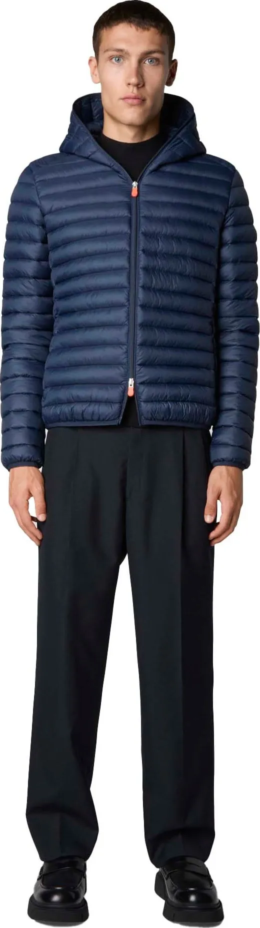 Save the Duck Men&#x27;s Animal Free Hooded Puffer Jacket Donald Navy Blue | Buy Save the Duck Men&#x27;s Animal Free Hooded Puffer Jacket Donald Navy Blue here | Outnorth