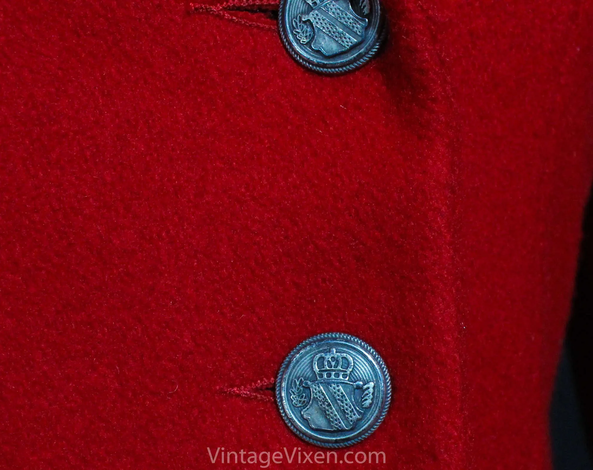 Size 6 Red Jacket - 1990s Retro Wool with 1940s Look - Beautiful Tailoring - Double Breasted Coin Buttons - Petite Sophisticate - Bust 36