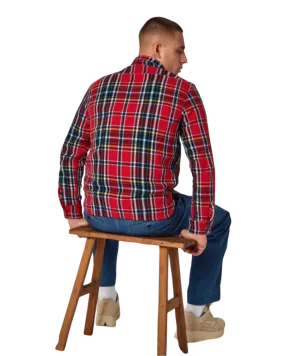 Size S -  Kings of Indigo Checked Flannel Shirt