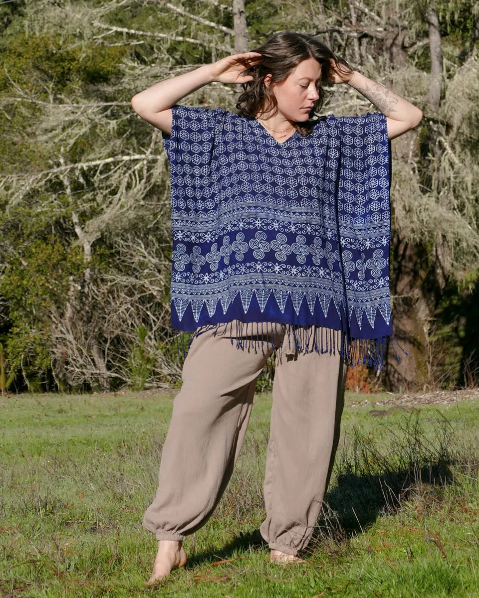 Smocked Waist Harem Pants