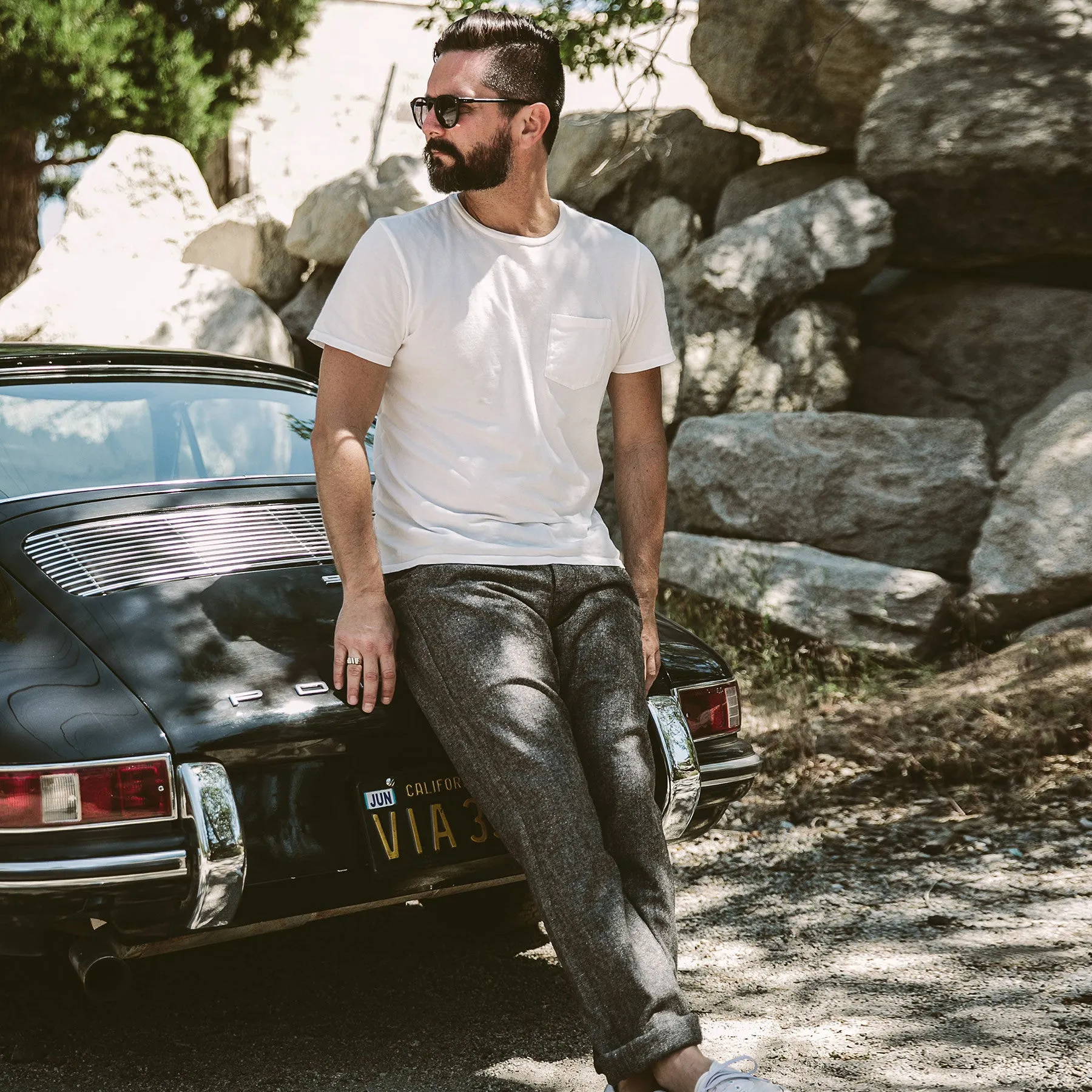 The Camp Pant in Charcoal Donegal