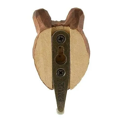 Wildlife Garden: Hook: Hand Carved - Brown Bear