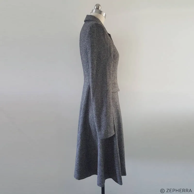 Winter coat Herringbone wool coat houndstooth coat dress custom made coat Kate Middleton Twill Coat Dress Duchess of Cambridge coat
