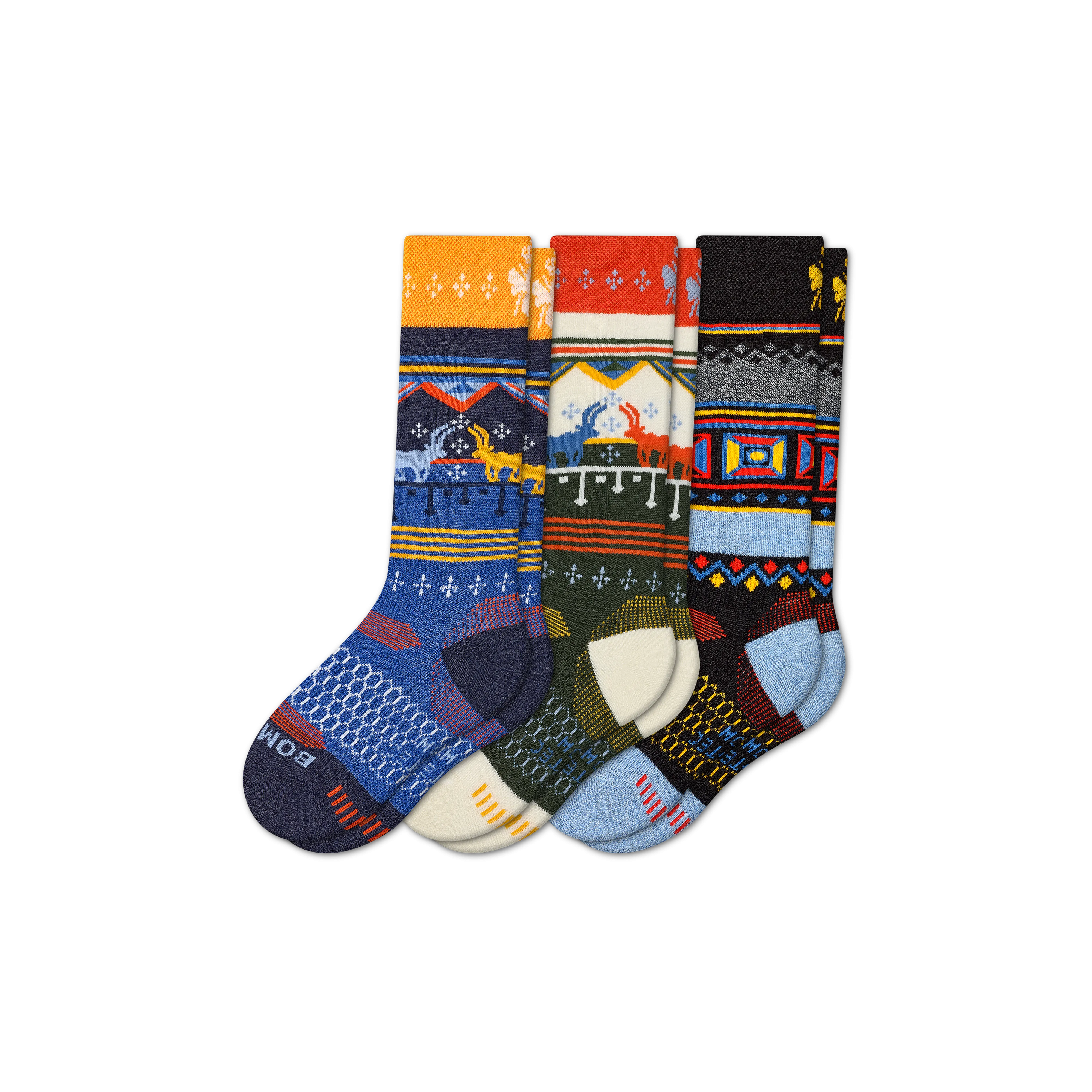 Youth Mid-Cushion Merino Wool Blend Ski & Snowboard Sock 3-Pack